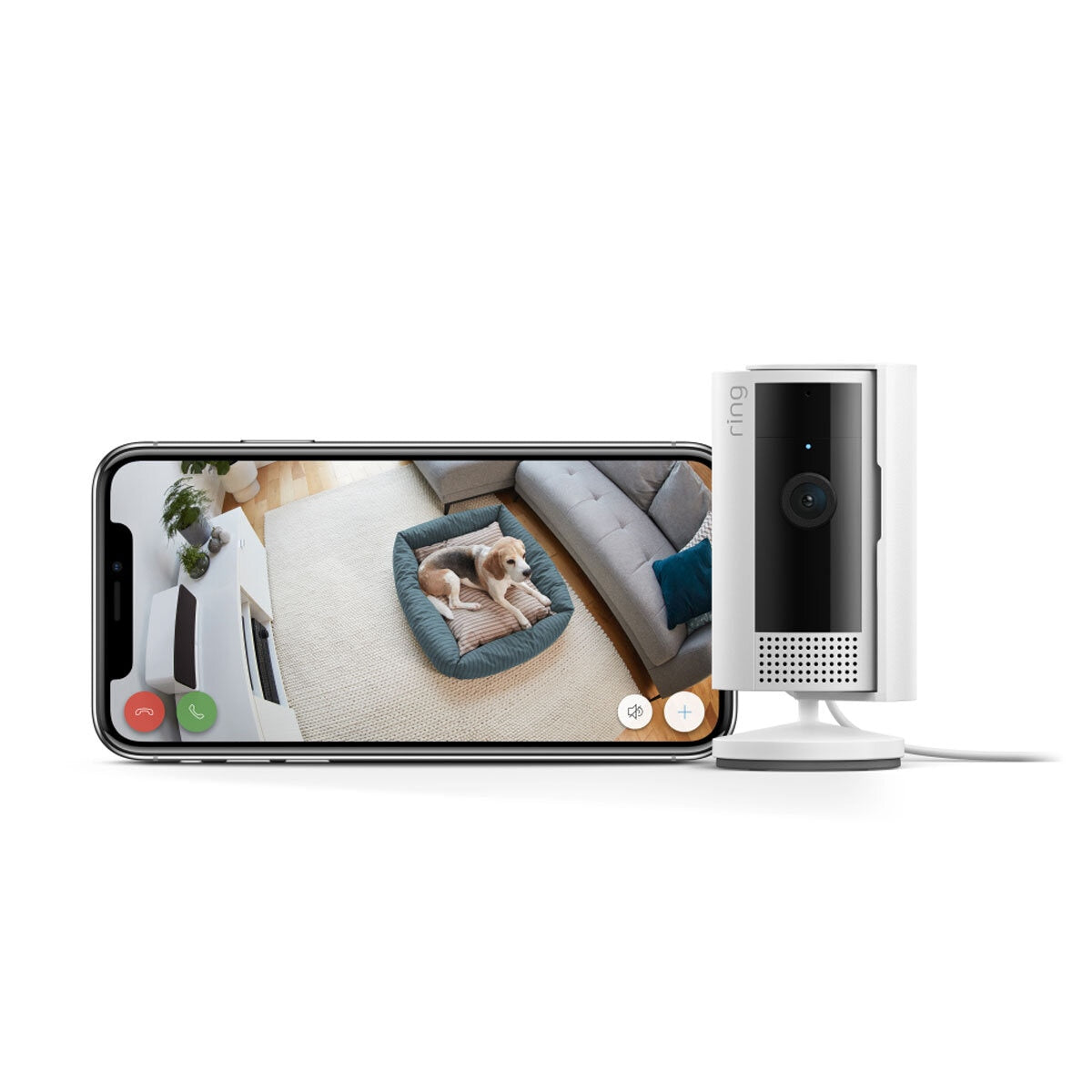 Ring Wired Indoor Camera in White, 4 Pack