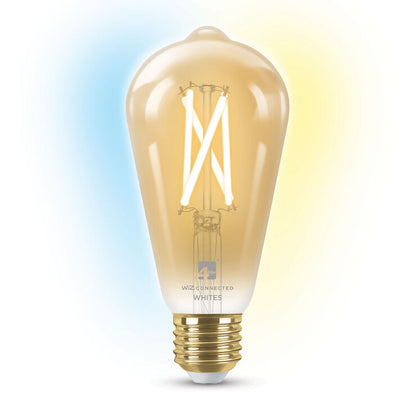 4lite WiZ Connected E27 Amber Filament Smart Bulbs, Pack of 2
