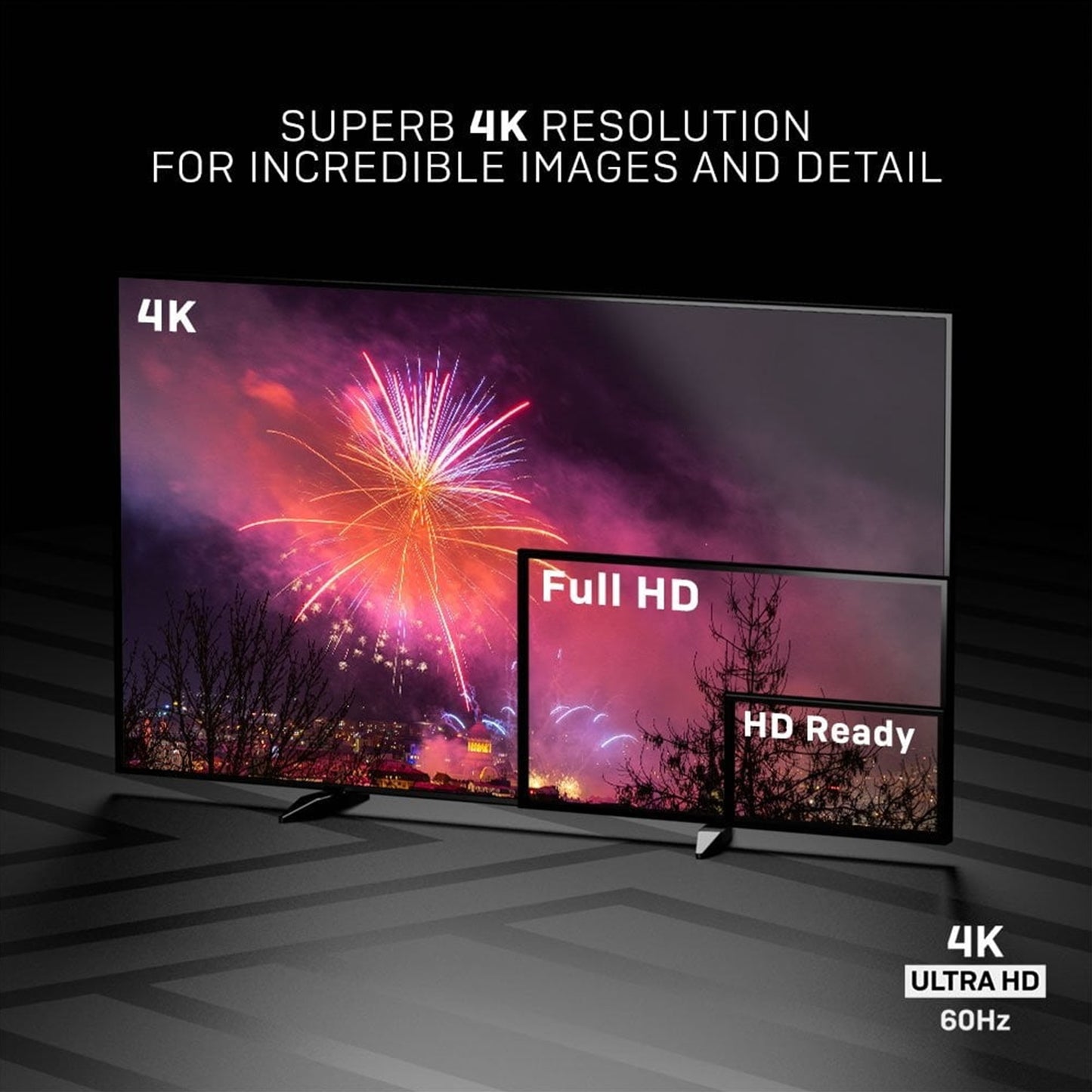 Lindy 36471 1m HDMI (M) 2.0 High Speed Black Line 4096x2160@60Hz Cable, Black