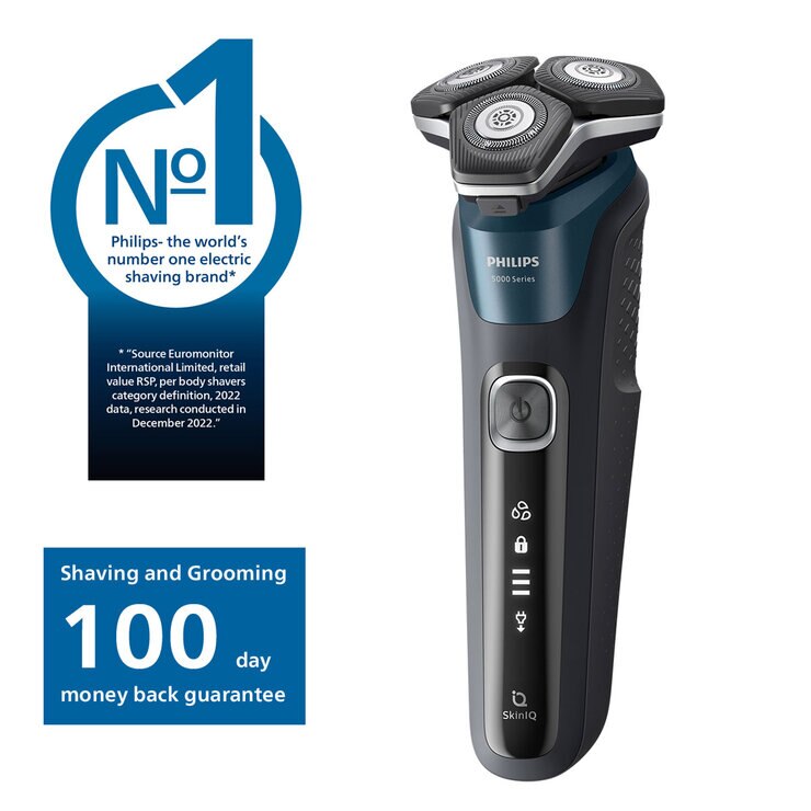 Philips Series 5000 Wet & Dry Electric Shaver with Pop-up & Nose Trimmers & Case