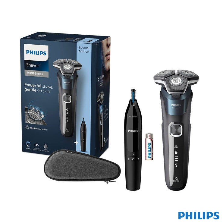 Philips Series 5000 Wet & Dry Electric Shaver with Pop-up & Nose Trimmers & Case