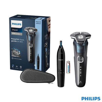 Philips Series 5000 Wet & Dry Electric Shaver with Pop-up & Nose Trimmers & Case