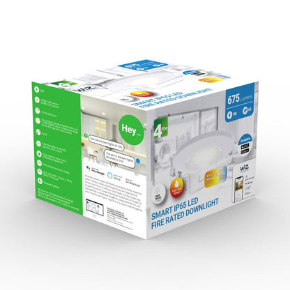 4lite WiZ Connected LED Fire Rated IP65 Down Light White