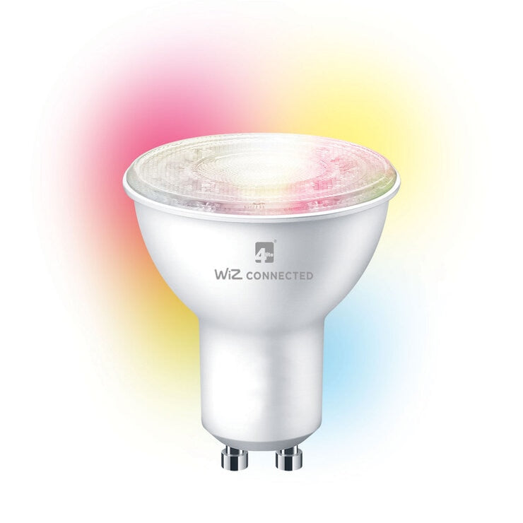 4lite WiZ Connected GU10 White Smart Bulbs, Pack of 4