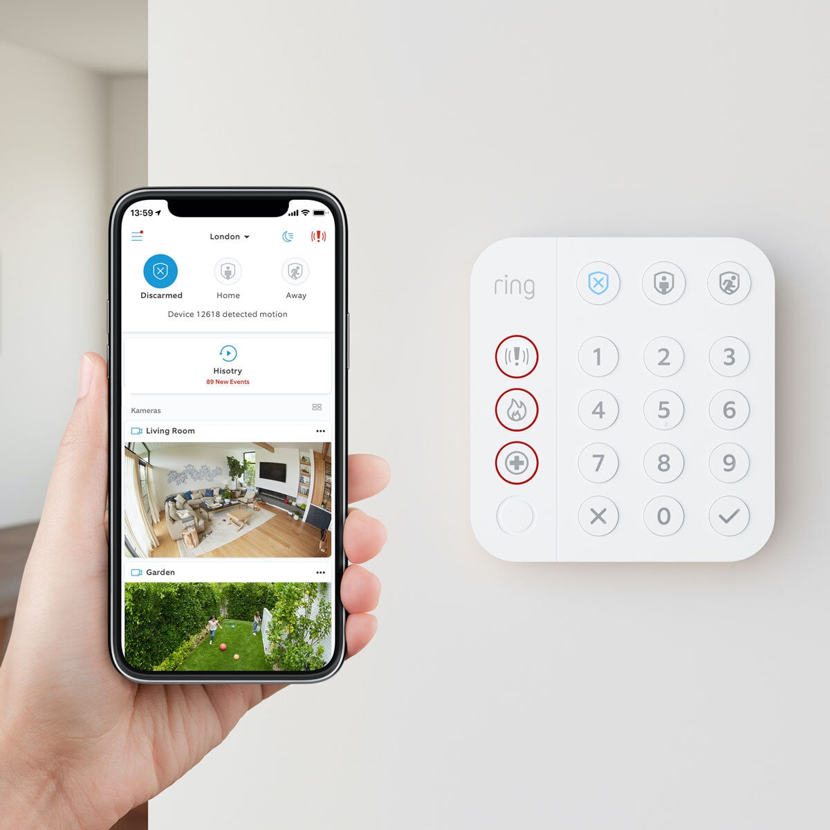 Ring 12pc Alarm Starter Kit Including Outdoor Siren with Indoor Camera