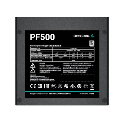 DeepCool PF500 500W PSU 120mm Silent Hydraulic Bearing Fan 80+ White Non Modular
