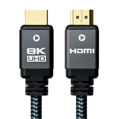 Prevo HDMI-2.1-2M HDMI Cable, HDMI 2.1 (M) to HDMI 2.1 (M), 2m, Black & Grey