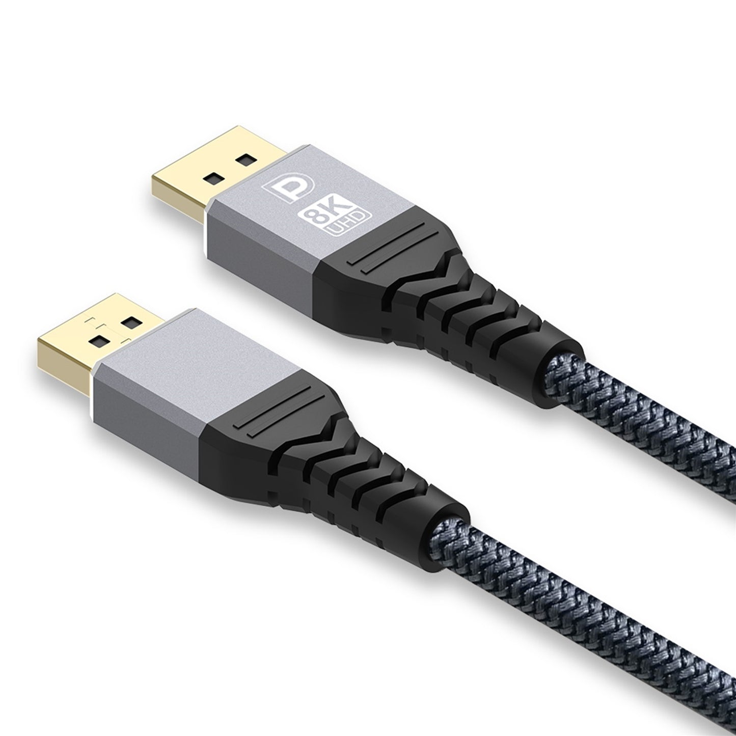 Prevo DP14-2M DisplayPort Cable, DisplayPort 1.4 (M) to 1.4 (M), 2m, Black/Grey