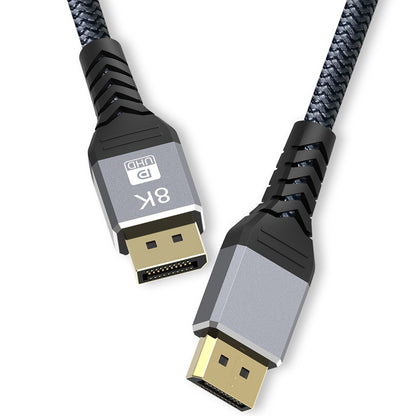 Prevo DP14-2M DisplayPort Cable, DisplayPort 1.4 (M) to 1.4 (M), 2m, Black/Grey