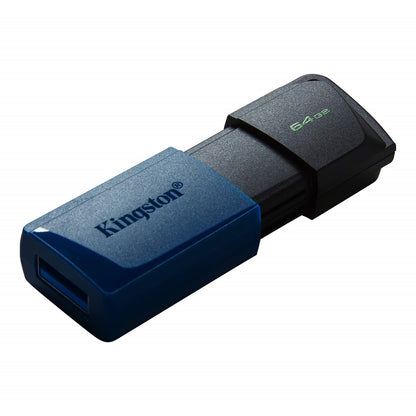 Kingston DataTraveler ExodiaM DTXM/64GB USB Flash Drive, 64GB, Blue / Black