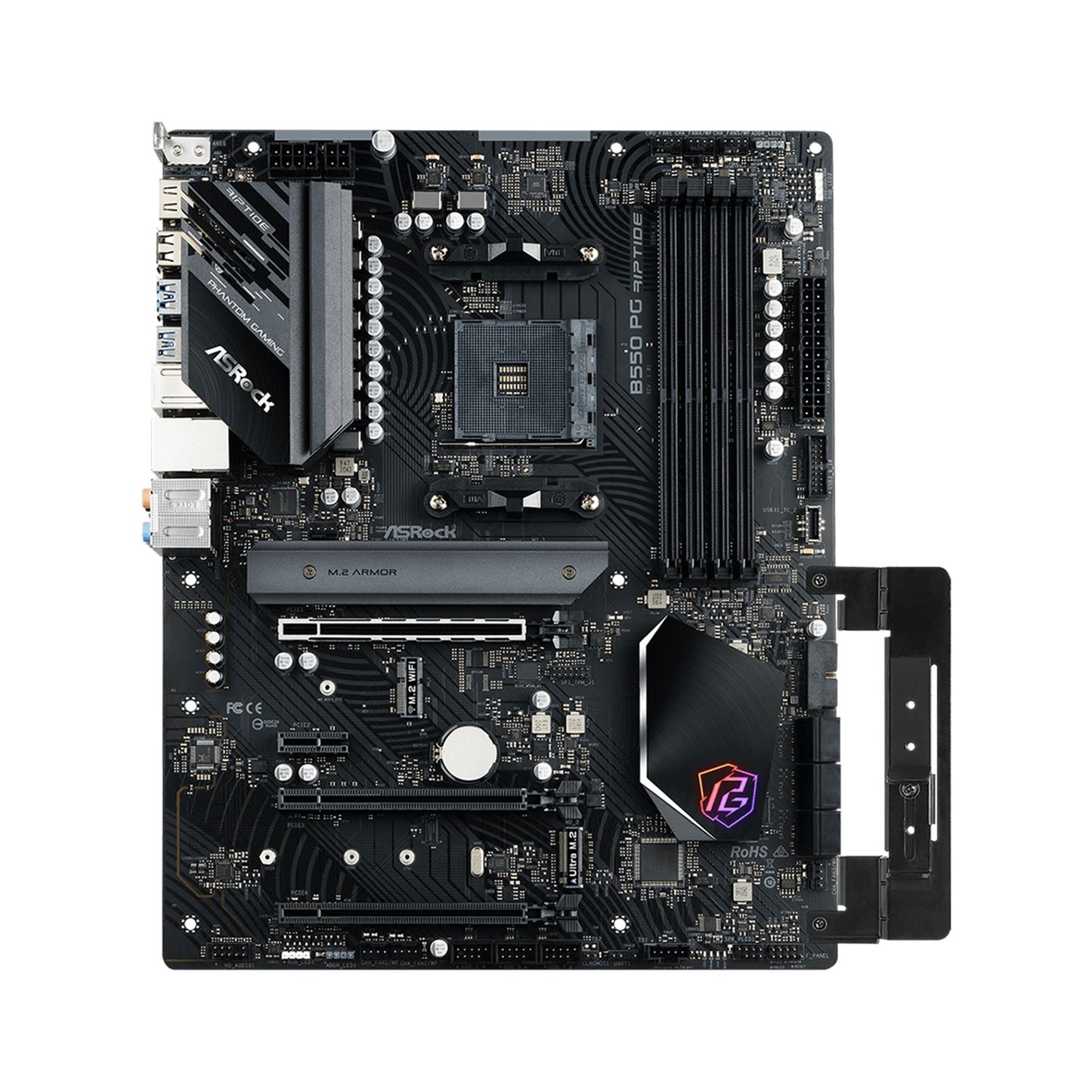 ASRock B550 PG RIPTIDE AMD AM4 Socket Motherboard, ATX, 4x DDR4, 2x M.2, 1x HDMI