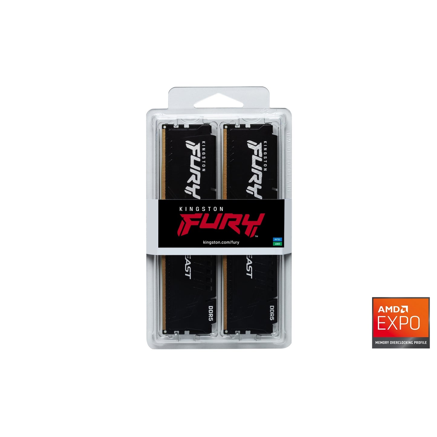 Kingston FURY Beast 32GB (2x16GB) System Memory Black, 5600MT/s DDR5, CL36, DIMM
