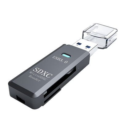 Prevo CR311 USB 3.0 Card Reader, High-speed Memory Card Adapter, Black