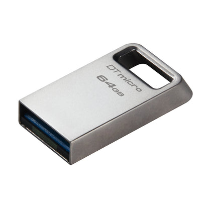 Kingston DTMC3G2/64GB 64GB DataTraveler Micro USB Flash Drive, Metal, 200MB/s