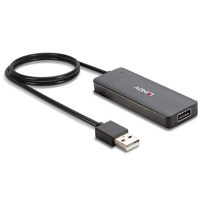 LINDY 42986 4 Port USB Hub, 4x USB 2.0 Type-A (F) Ports, 480Mbps Data Transfer