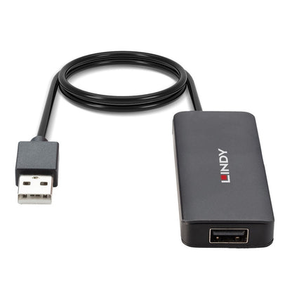 LINDY 42986 4 Port USB Hub, 4x USB 2.0 Type-A (F) Ports, 480Mbps Data Transfer