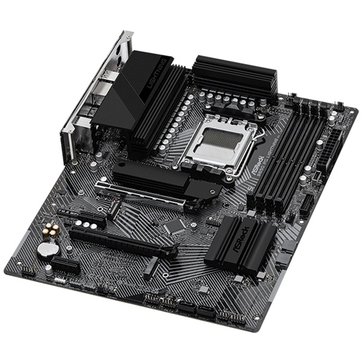ASRock B650 PG Lightning AMD AM5 Socket Motherboard, ATX DDR5 M2 USB-C IO Shield