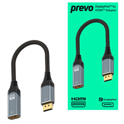 Prevo DPM-HDMIF-ADA Display Converter Adapter, DisplayPort (M) to HDMI (F), 0.2m