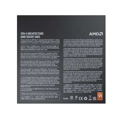 AMD Ryzen 7 7700 8 Core Processor 3.8GHz-5.3GHz 40MB LED Cooler Radeon Graphics