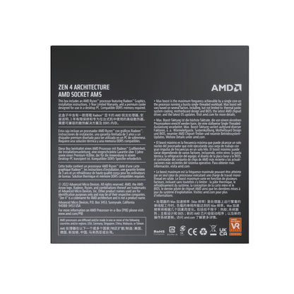 AMD Ryzen 5 7600 6 Core AM5 Processor 12 Threads 3.8-5.1GHz 38MB Cooler Radeon