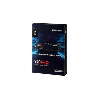 Samsung 990 PRO(MZ-V9P2T0BW) 2TB NVMe SSD, PCIe Gen4 Read 7450MBs Write 6900MBs