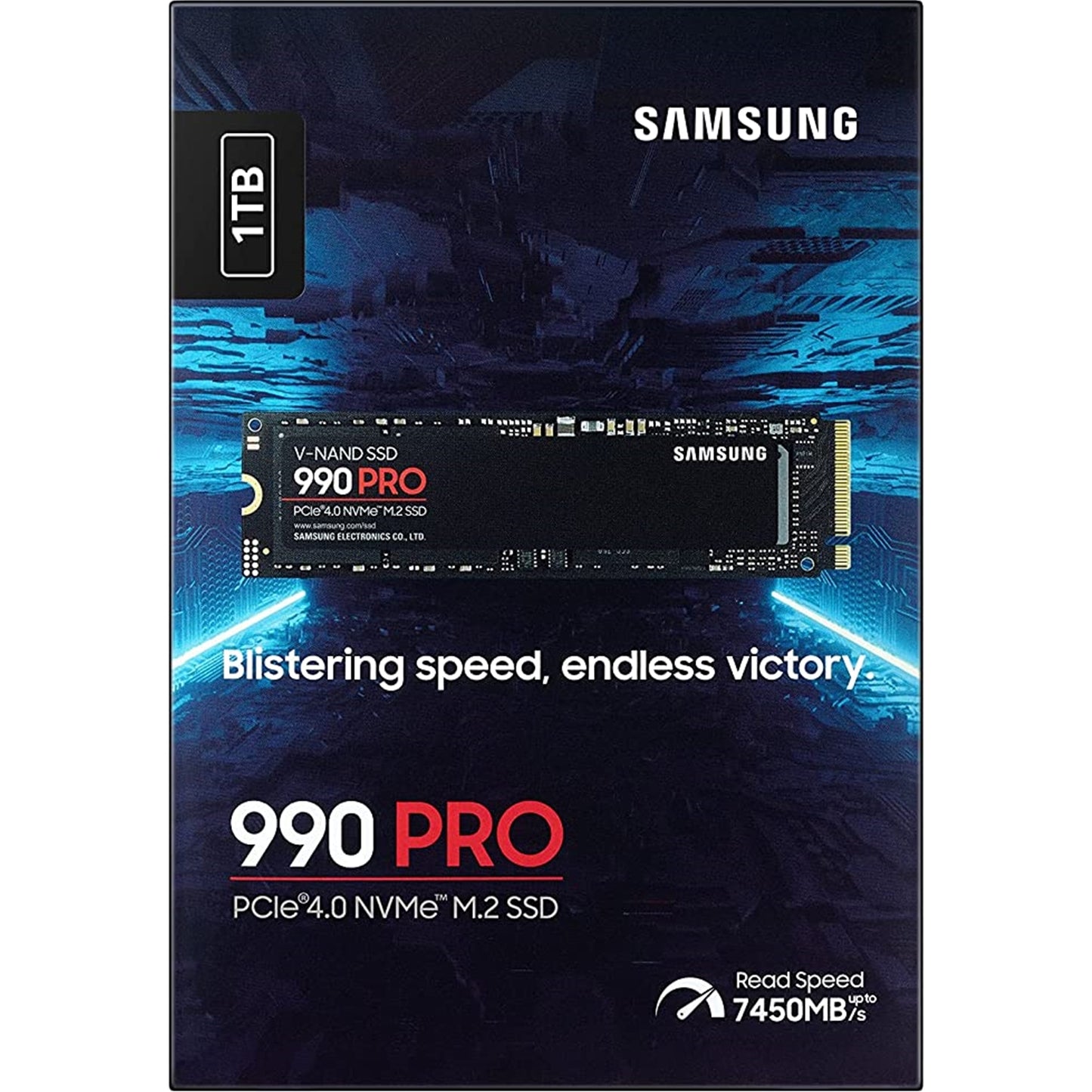 Samsung 990 PRO(MZ-V9P1T0BW) 1TB NVMe SSD, PCIe Gen4, M.2, R7450/W6900 MB/s