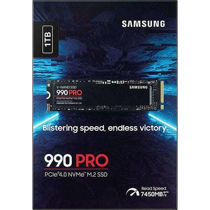 Samsung 990 PRO(MZ-V9P1T0BW) 1TB NVMe SSD, PCIe Gen4, M.2, R7450/W6900 MB/s