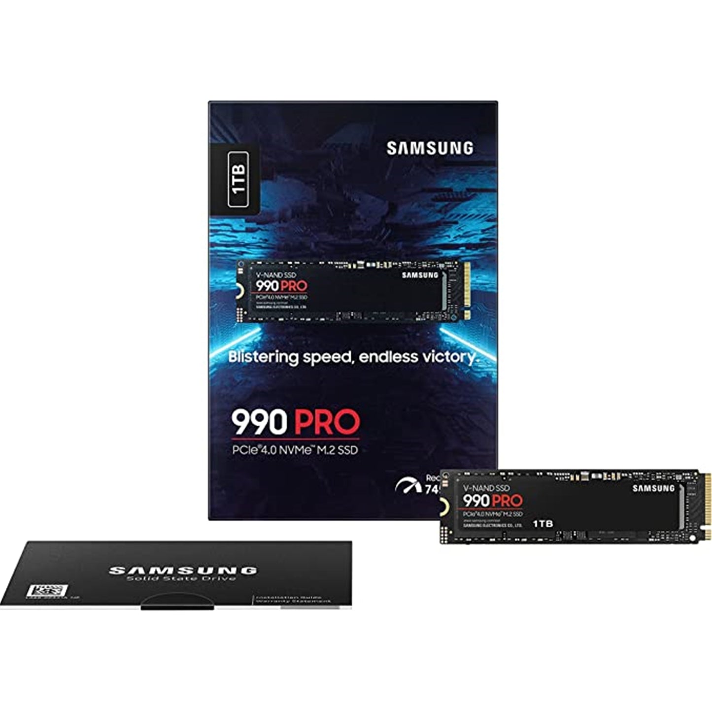 Samsung 990 PRO(MZ-V9P1T0BW) 1TB NVMe SSD, PCIe Gen4, M.2, R7450/W6900 MB/s