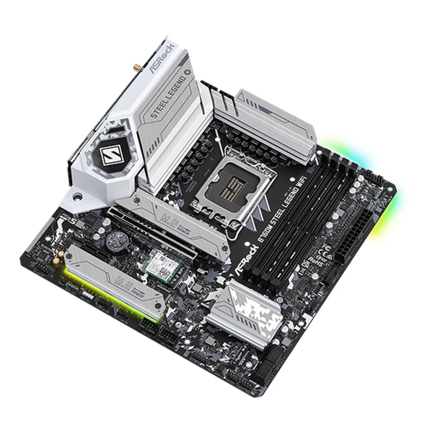 ASRock B760M Steel Legend WiFi Intel 1700 Socket Motherboard, ATX DDR5 M2 USB-C