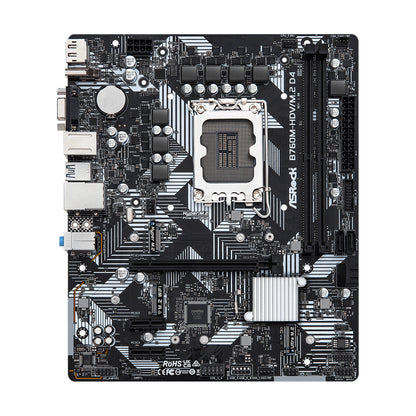 Asrock B760M-HDV/M.2 D4, Intel B760 1700 Micro-ATX DDR4 VGA HDMI DP LAN PCIe4 M2