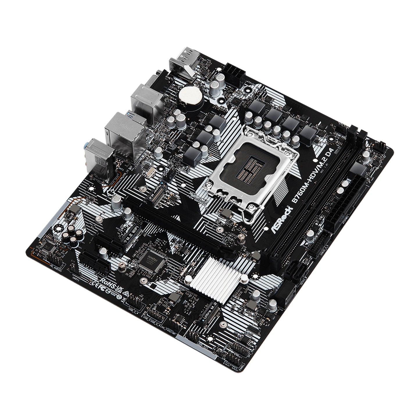 Asrock B760M-HDV/M.2 D4, Intel B760 1700 Micro-ATX DDR4 VGA HDMI DP LAN PCIe4 M2