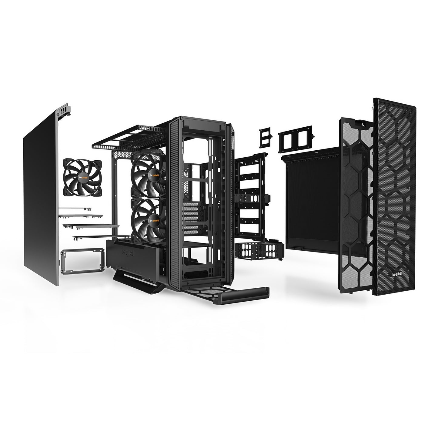 be quiet! Silent Base 802 Case, Black, Mid Tower, 3x Pure Wings 2 Black PWM Fans