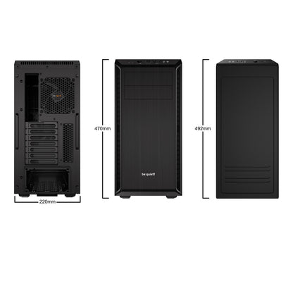 be quiet! Pure Base 600 PC Case, Black, Mid Tower, 3x Pure Wings 2 PWM Fans