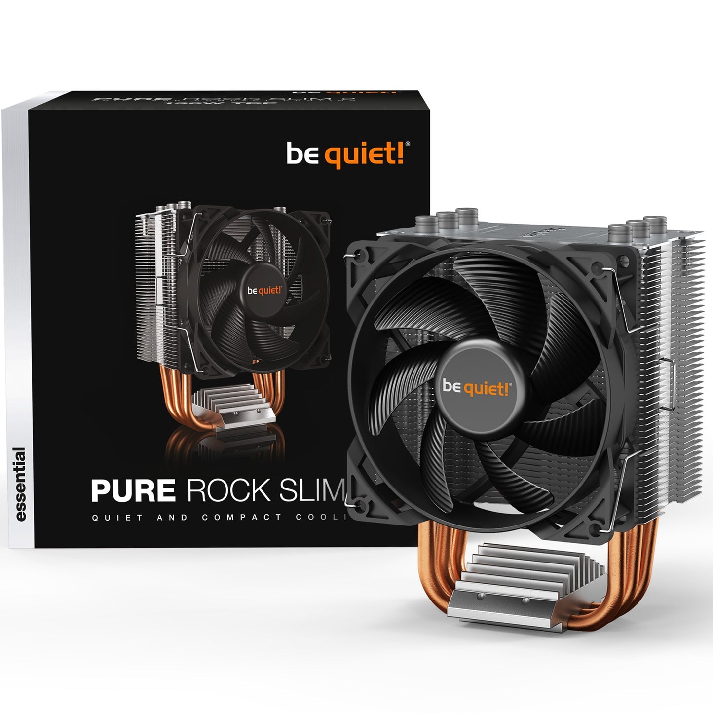 be quiet! Pure Rock Slim 2 Fan CPU Cooling Fan, Universal Socket, Black