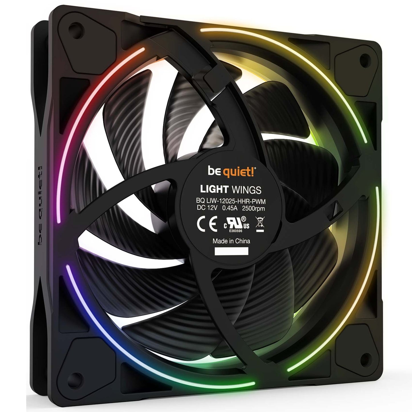 be quiet! Light Wings PWM High Speed ARGB Fan 4-Pin PWM Fan 3-Pin ARGB Connector