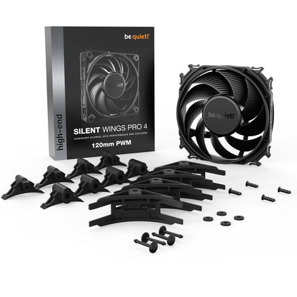 be quiet! Silent Wings Pro 4 PWM Black Fan, 120mm, 3000RPM, 3 Speed Switch