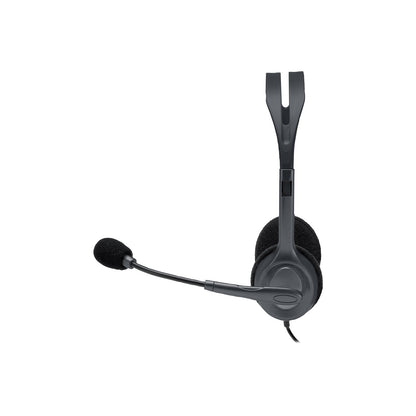 Logitech H111 Wired Headset, Stereo Sound, 3.5mm, Noise-Cancelling Microphone