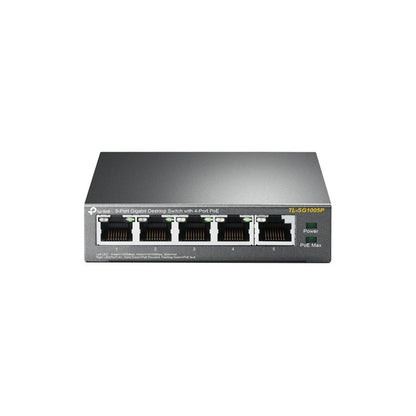 TP-Link TL-SG1005P 5-Port Metal Gigabit Desktop PoE Switch w/ 4-Port PoE+ (65W)