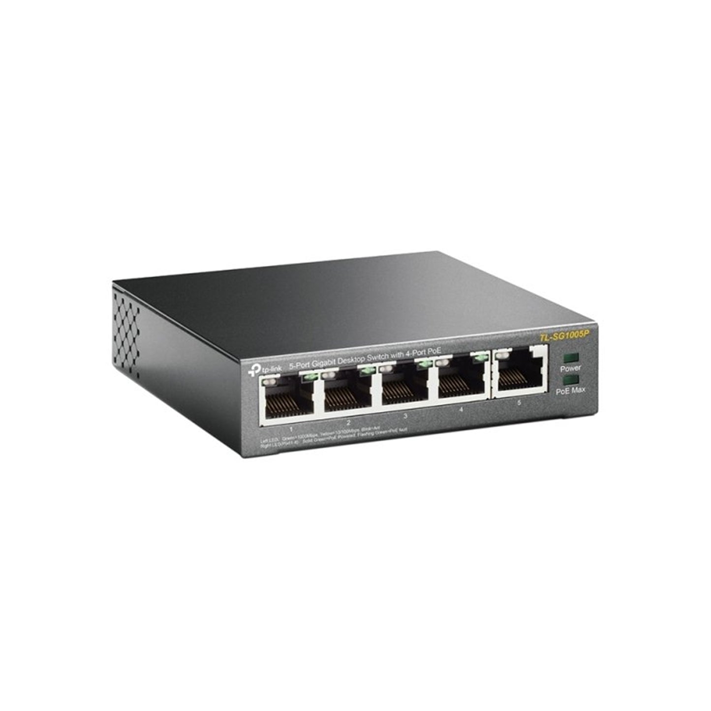 TP-Link TL-SG1005P 5-Port Metal Gigabit Desktop PoE Switch w/ 4-Port PoE+ (65W)