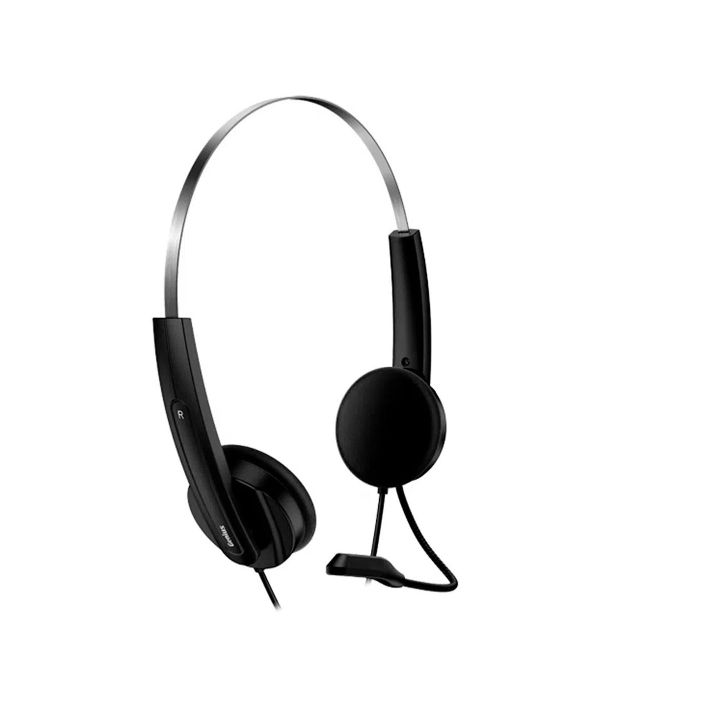 Genius HS-220U Lightweight Headset w/ Mic, USB Connection, Volume Control, Black