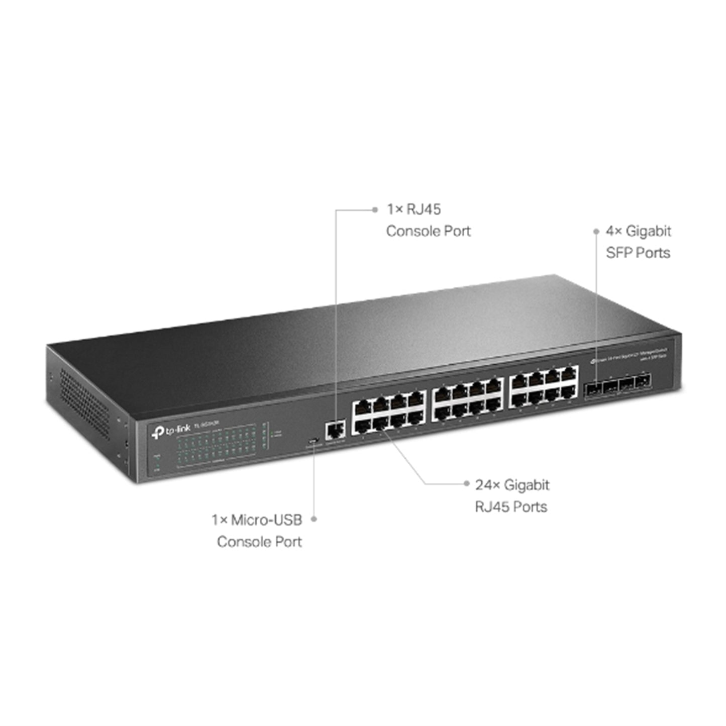 TP-Link JetStream TL-SG3428 24-Port Metal Gigabit L2+ Managed Switch 4 SFP Slots