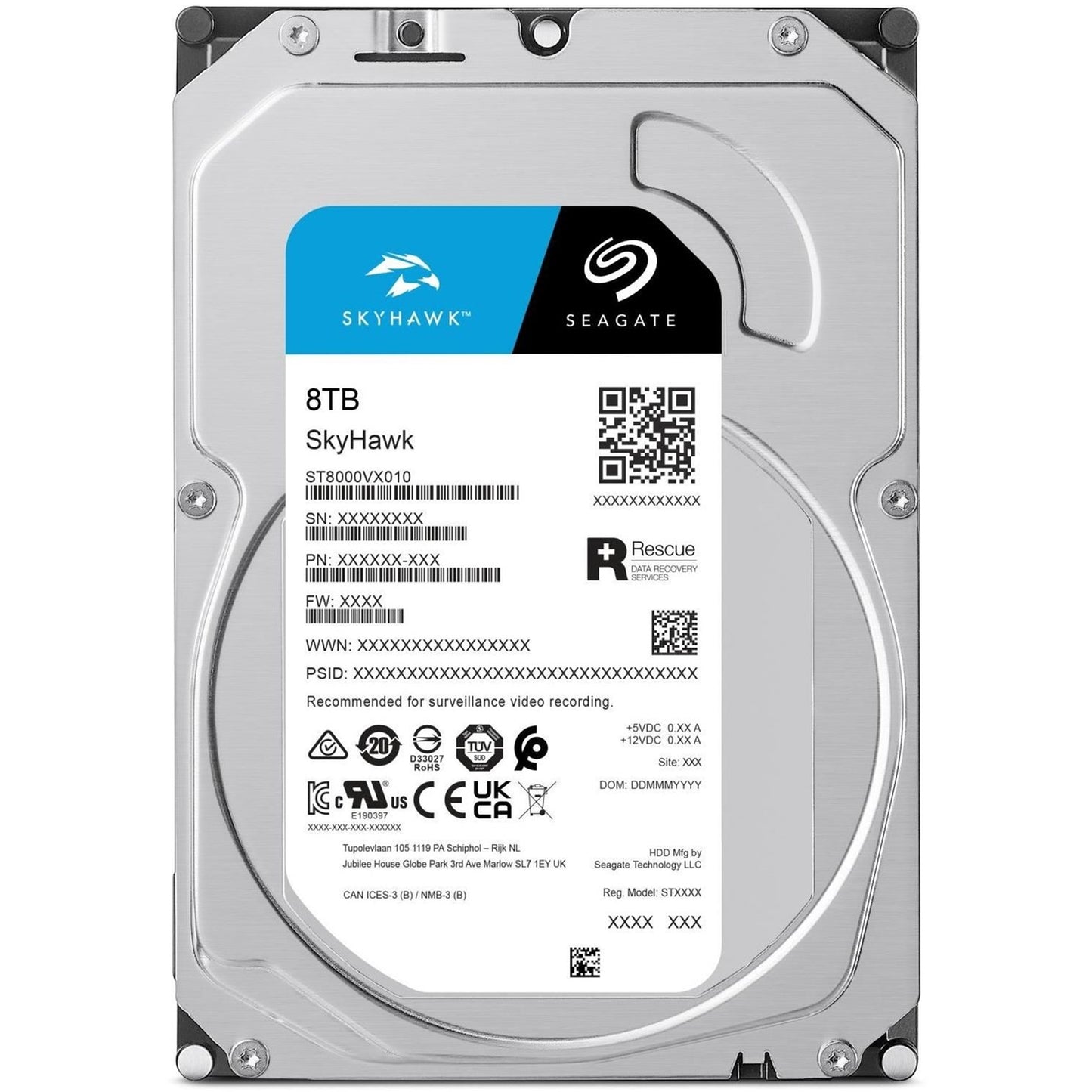 Seagate SkyHawk Surveillance 8TB 256MB Cache SATA III Internal Hard Drive