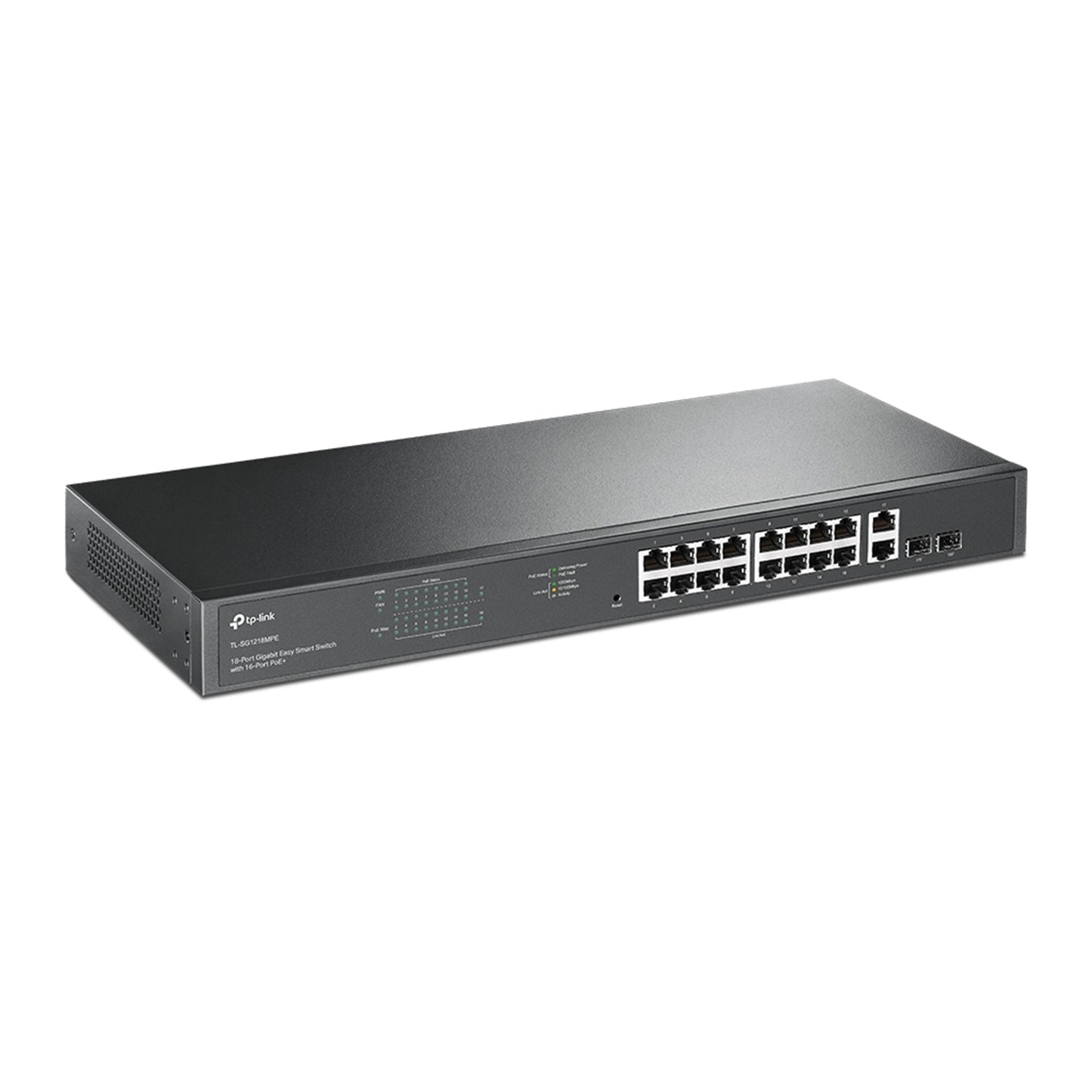TP-Link 18-Port Gigabit Easy Smart PoE Switch with 16-Port PoE+, TL-SG1218MPE