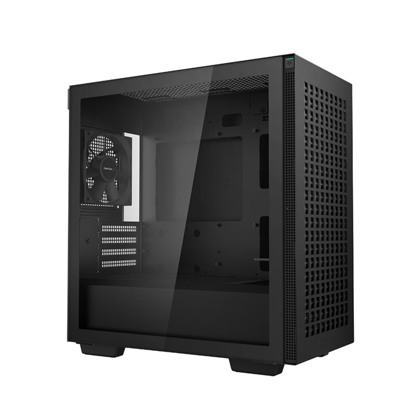 DeepCool CH370 Black Mini Tower Chassis, Glass Window, 1x Fan, USB, mATX, mITX
