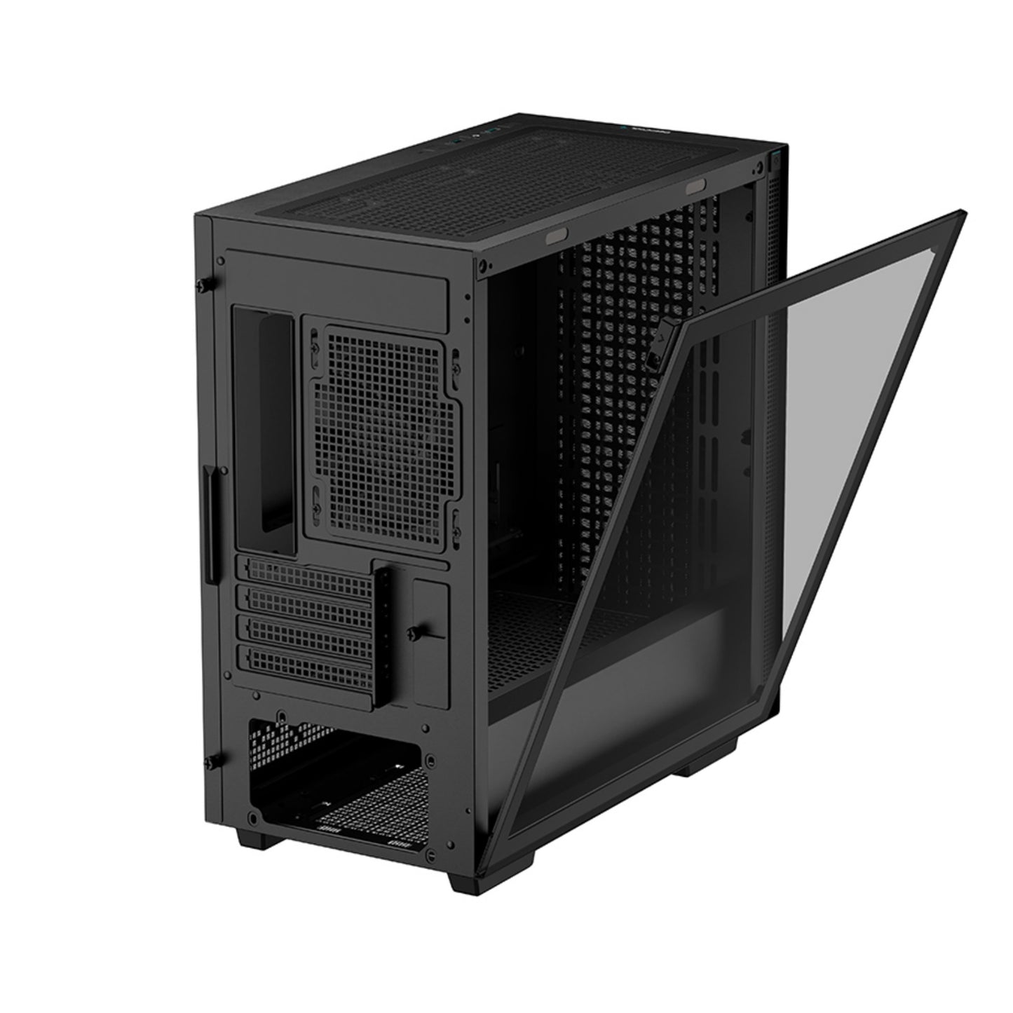 DeepCool CH370 Black Mini Tower Chassis, Glass Window, 1x Fan, USB, mATX, mITX