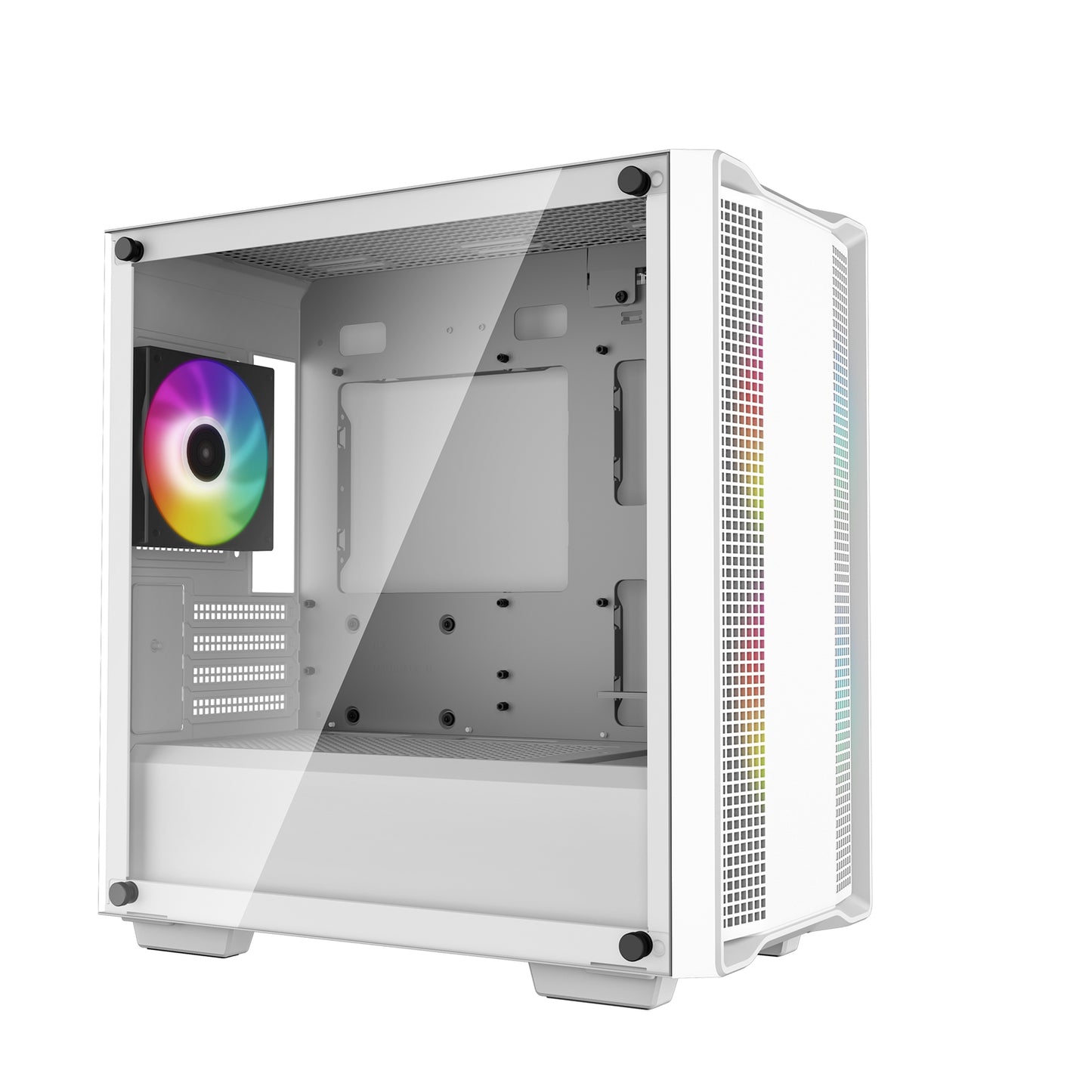 DeepCool CC360 ARGB WH, White, Mini Tower Chassis with Tempered Glass Window