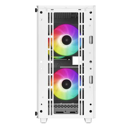 DeepCool CC360 ARGB WH, White, Mini Tower Chassis with Tempered Glass Window