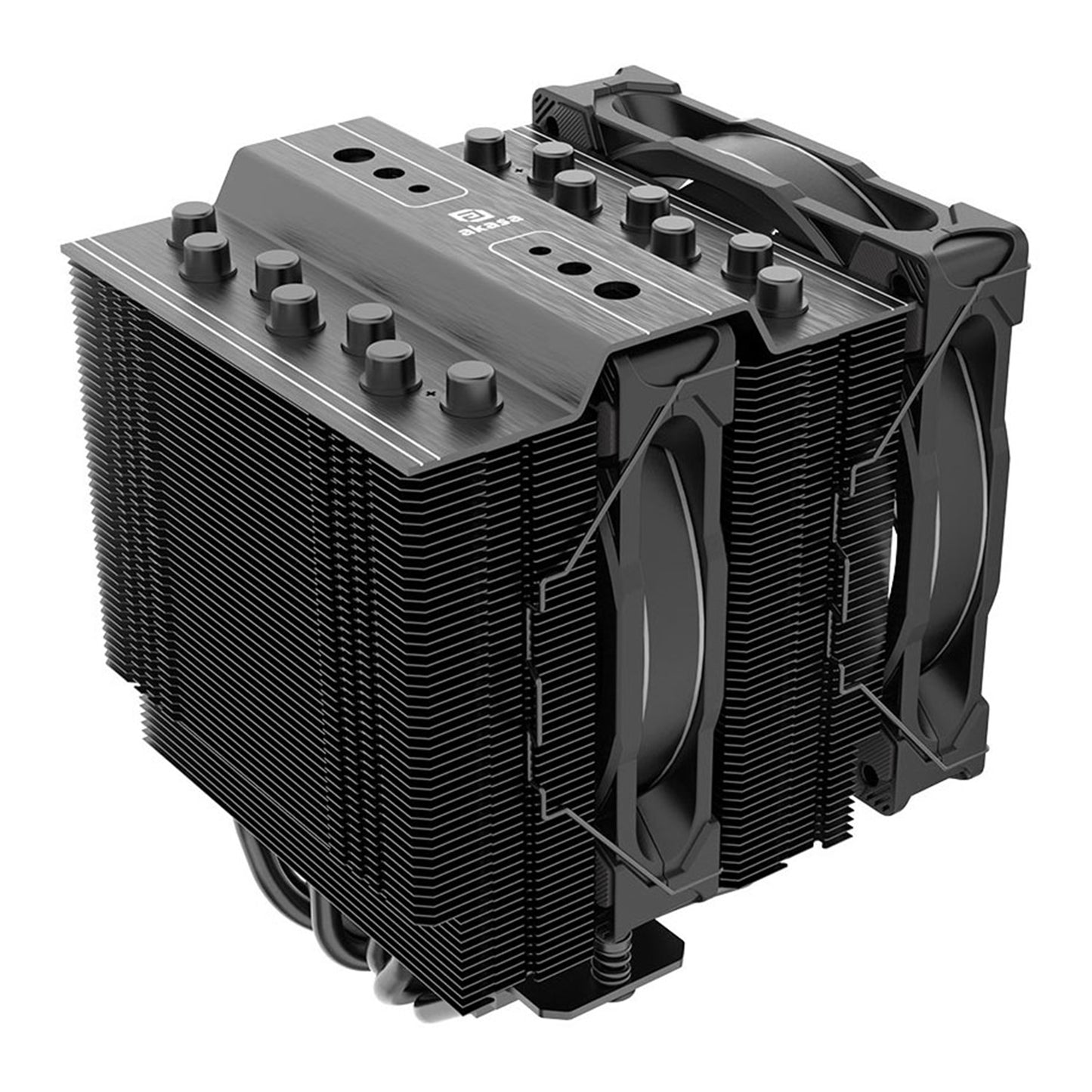 Akasa Soho H7 ARGB CPU Cooler Black 2x 120mm PWM Fan Dual Tower Aluminium Fins