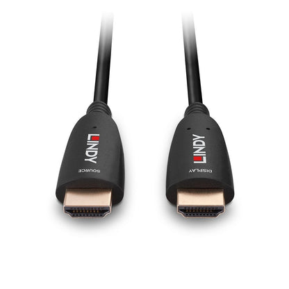 Lindy 38510 10m HDMI (M) 2.1 Anthra Line Fibre Optic Hybrid Cable - Black