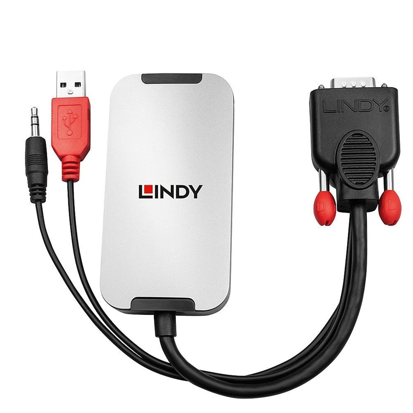 Lindy 38296 0.18m VGA Audio(M) To HDMI(F) 1.2 1920x1080@60Hz Adapter Cable Black